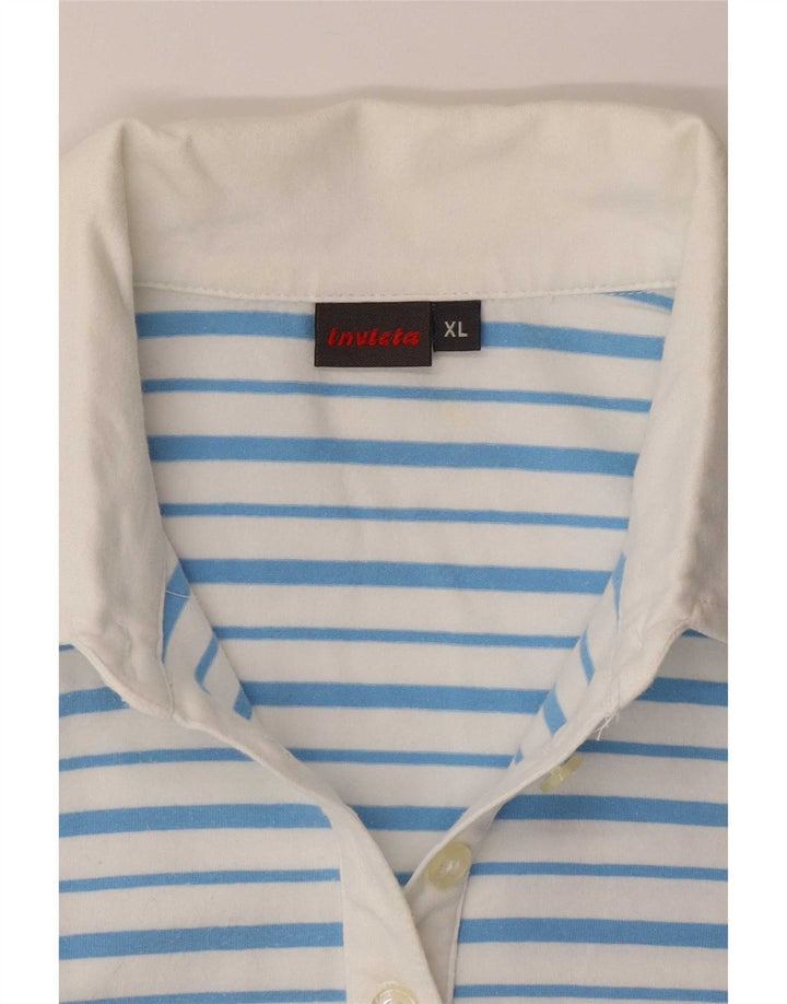 Damska koszulka polo Invicta UK 18 XL w niebieskie paski