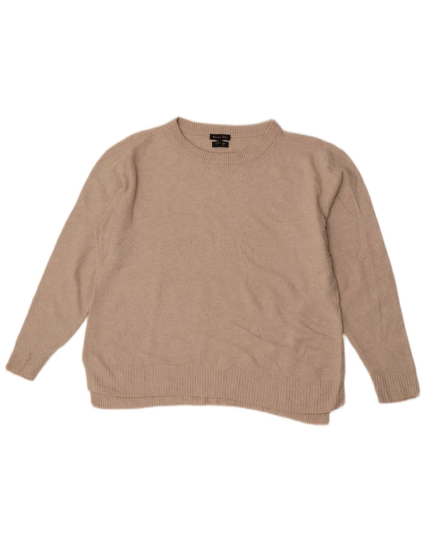 Sweter damski Massimo Dutti z dekoltem w łódkę, UK 16, duży, beżowy