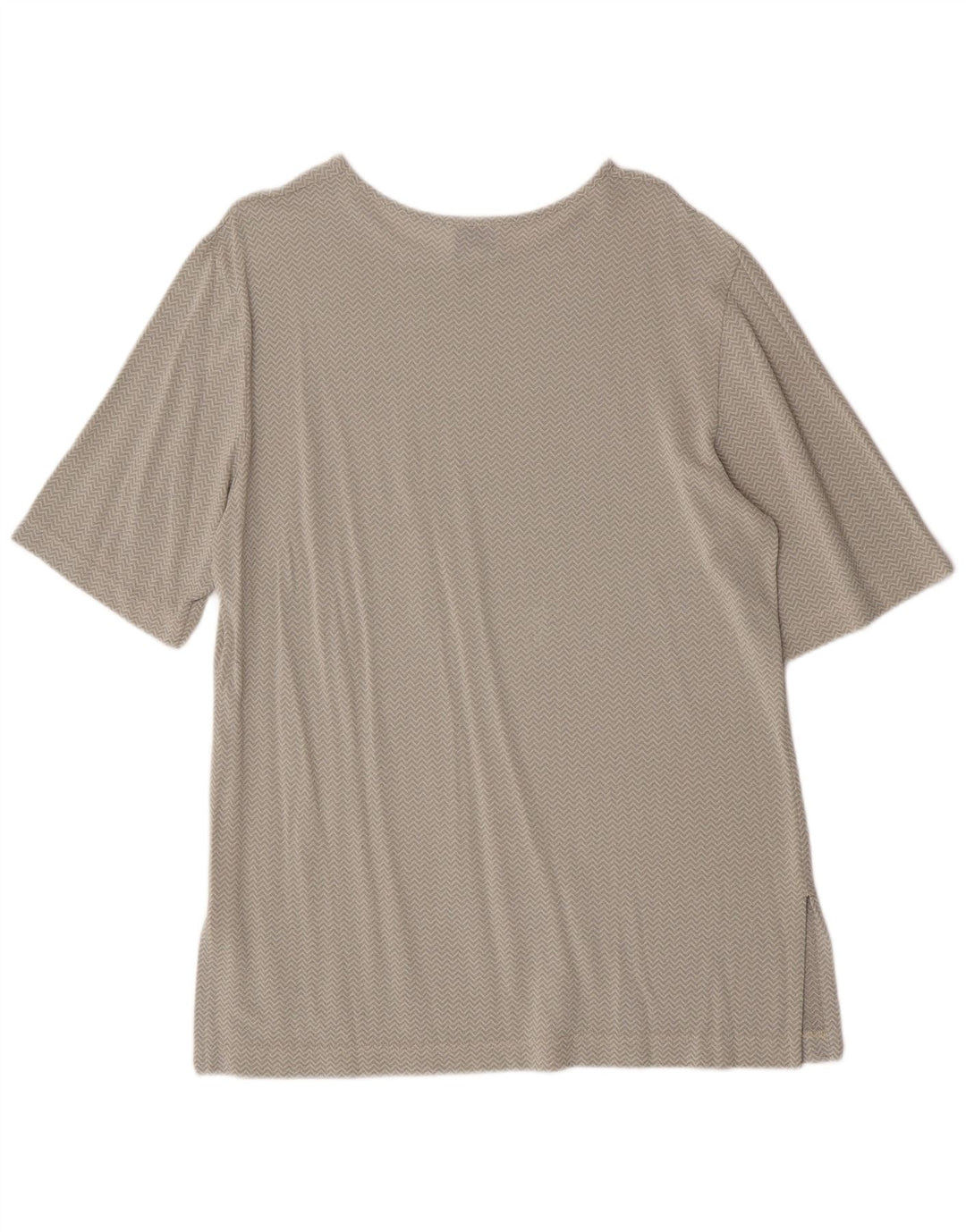 Bluzka damska Gianfranco Ferre Top UK 16 Large, szara, jodełkowa wiskoza