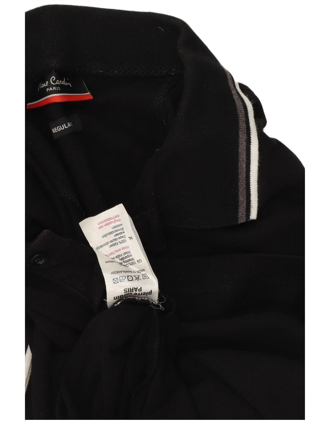 Męska koszulka polo Regular Pierre Cardin XL, czarna, bawełniana