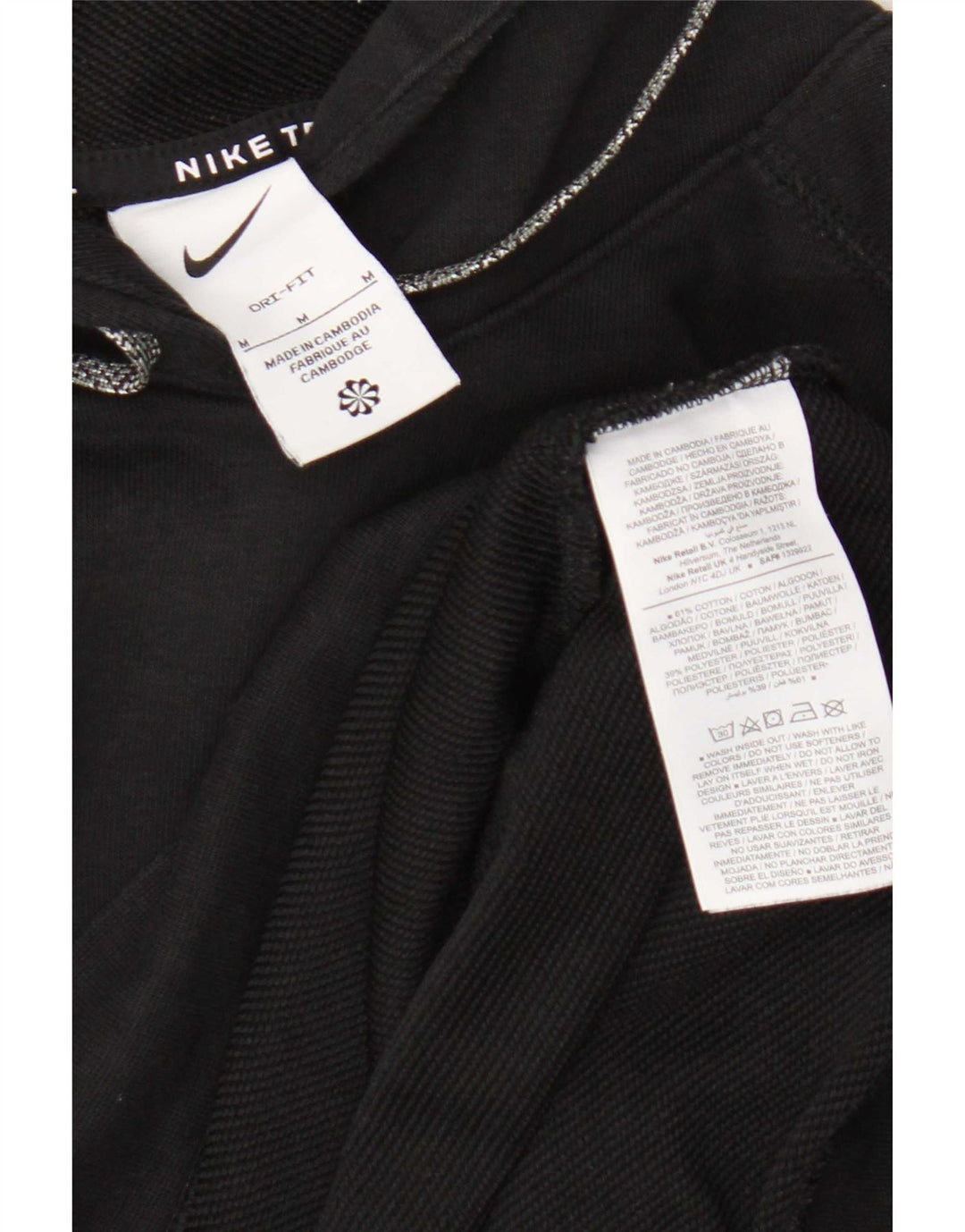 Męska bluza z kapturem Nike Dri Fit Graphic, średnia czarna, bawełniana