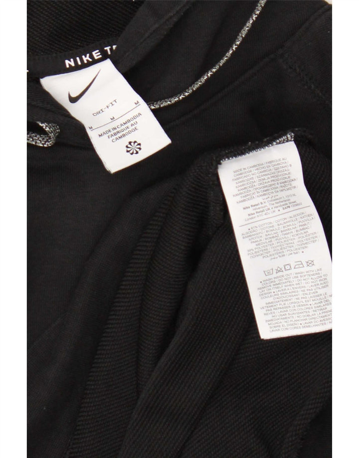 Męska bluza z kapturem Nike Dri Fit Graphic, średnia czarna, bawełniana