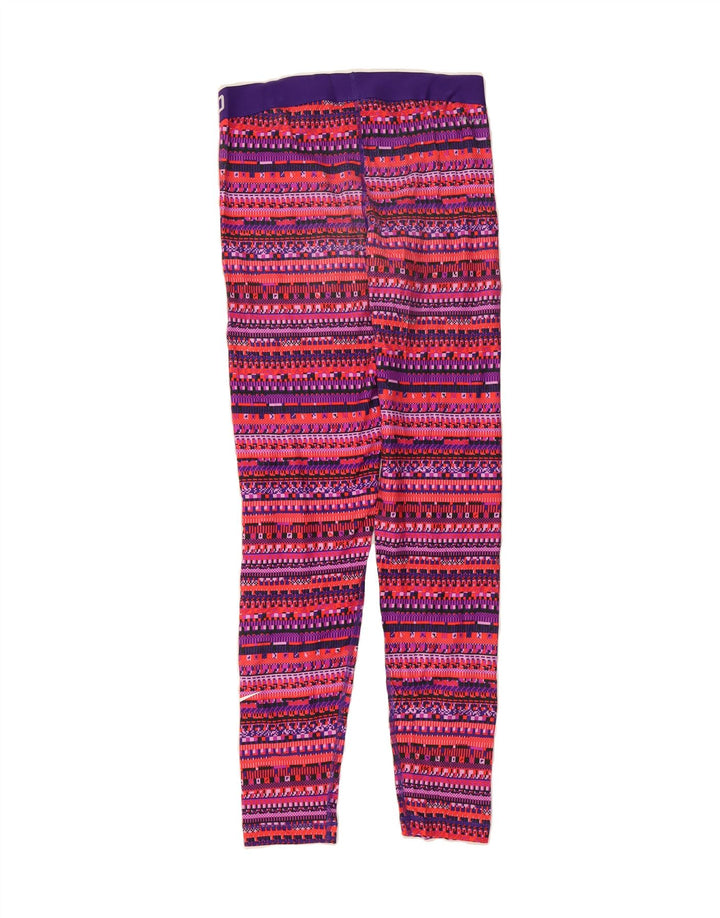 NIKE Womens Dri Fit Leggings UK 16 Large  Multicoloured Striped Polyester Vintage Nike and Second-Hand Nike from Messina Hembry 