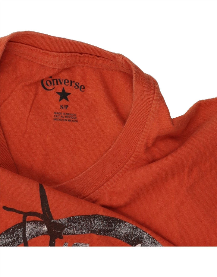 CONVERSE Mens Graphic T-Shirt Top Small Orange Cotton Vintage Converse and Second-Hand Converse from Messina Hembry 
