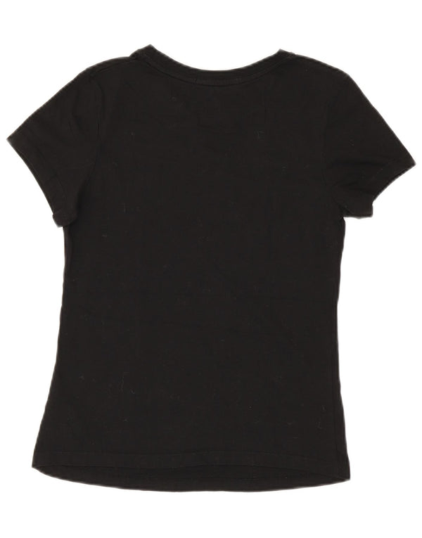 Damska krótka koszulka Calvin Klein Jeans Top UK 10, mała, czarna bawełna