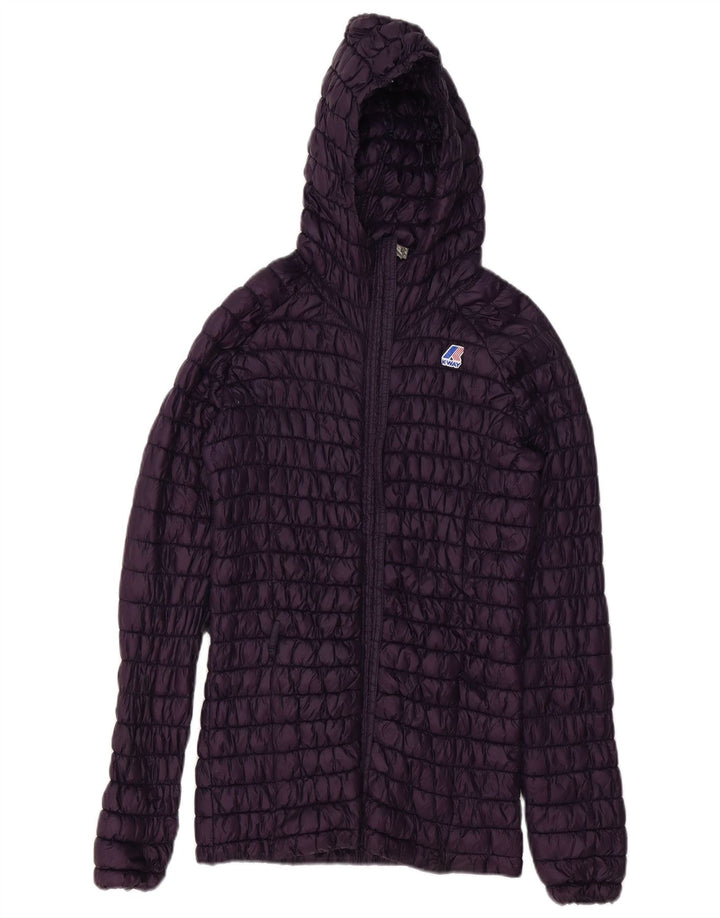 Damska ocieplana kurtka z kapturem K-WAY US 9, średni fiolet, poliester