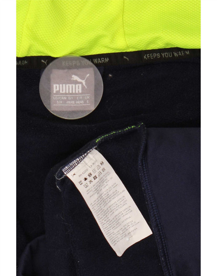 Męski sweter Puma z kapturem i zamkiem błyskawicznym, mały, granatowy, poliestrowy