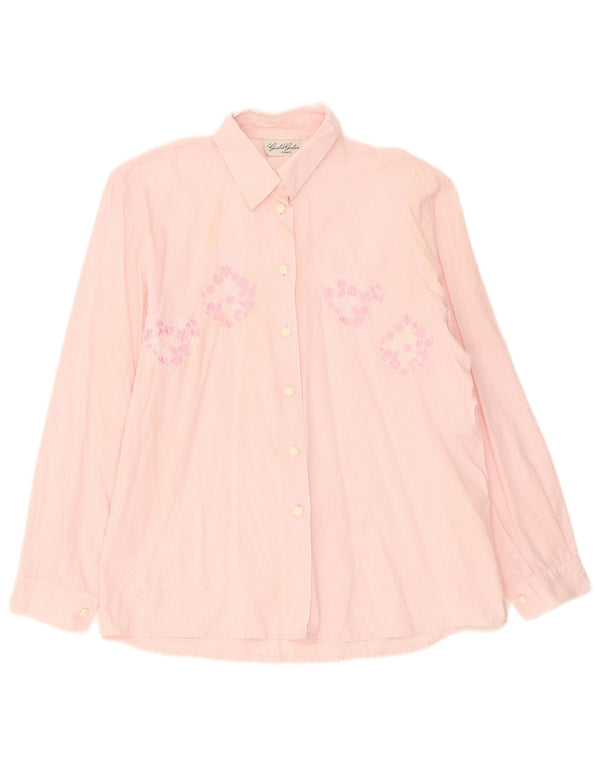 Giulia Galanti Womens Graphic Shirt UK 14 Medium Pink Gingham