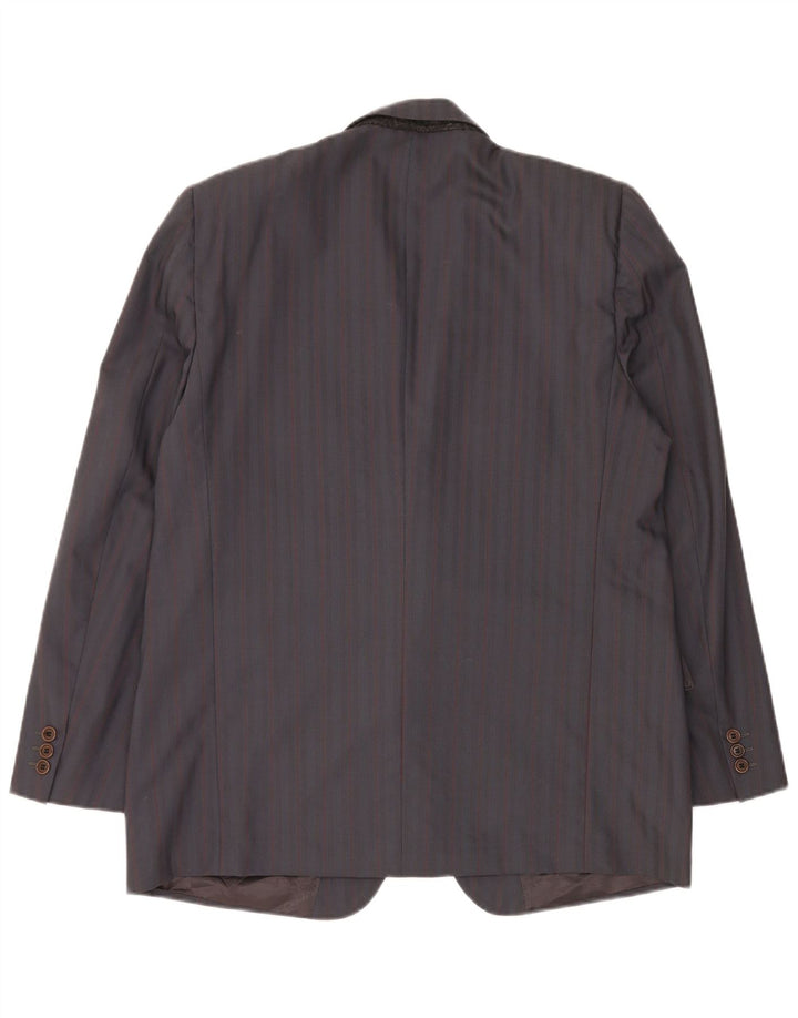 Męska marynarka Pierre Cardin zapinana na 2 guziki IT 54 2XL w szare paski