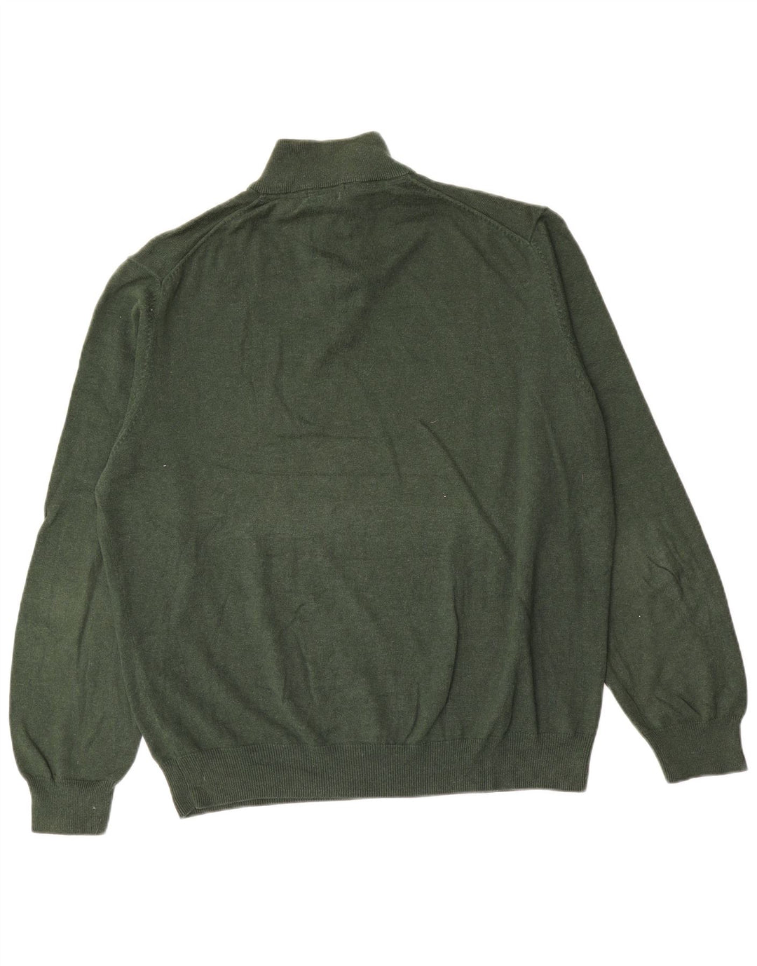 Męski sweter zapinany na zamek Massimo Dutti 2XL, zielony, bawełniany