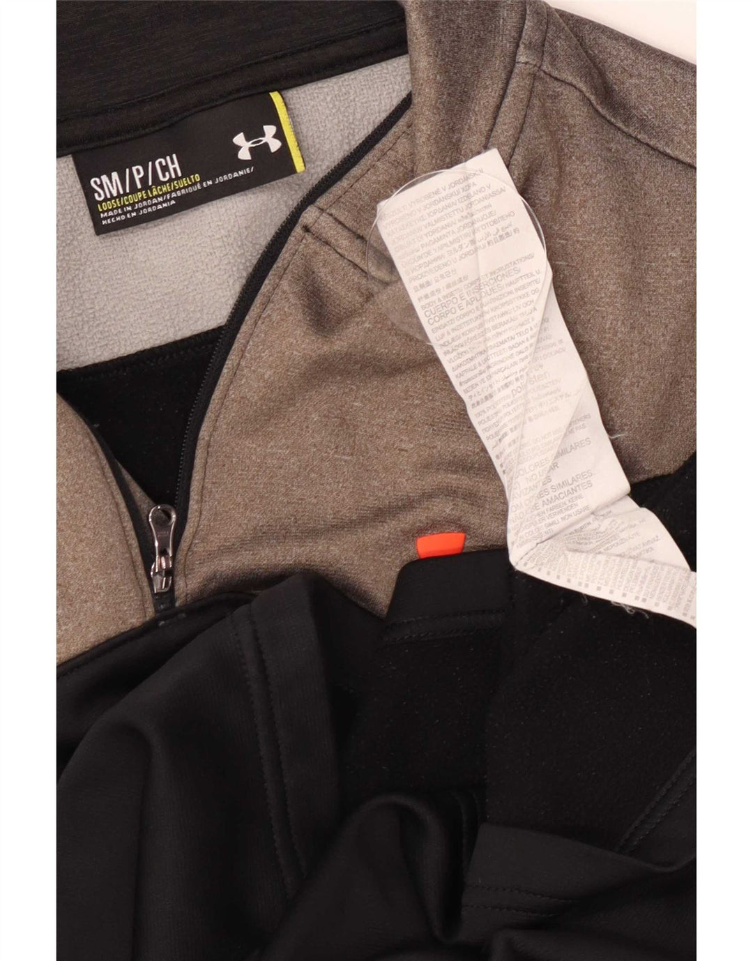 Męski dres Under Armour z zamkiem błyskawicznym i małym, czarnym blokiem kolorów