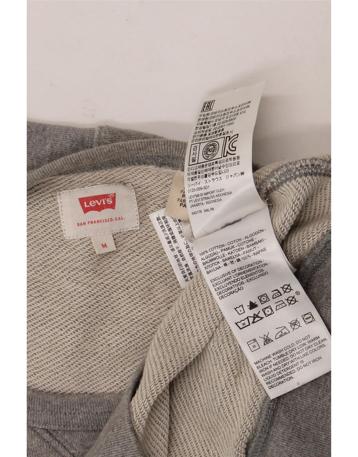 Męska bluza Levi's z grafiką, średnioszara, bawełniana w plamki