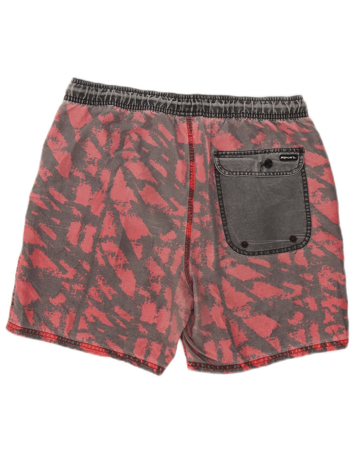 Męskie spodenki kąpielowe Rip Curl w abstrakcyjny wzór, średni czerwony poliester