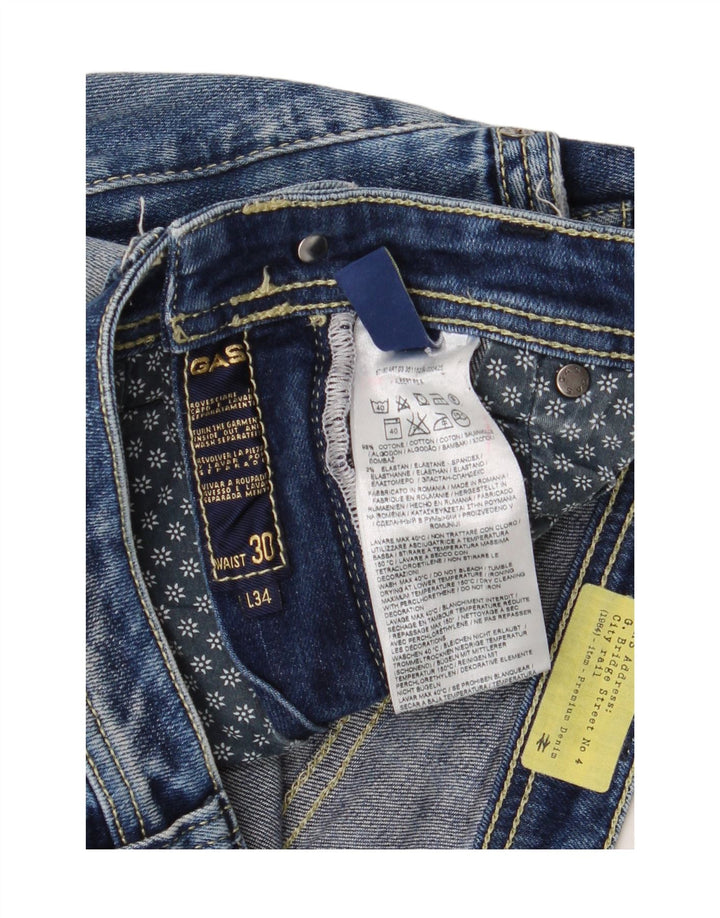 Damskie jeansy Gas Albert Distressed Slim Jeans W30 L27 Niebieskie bawełniane