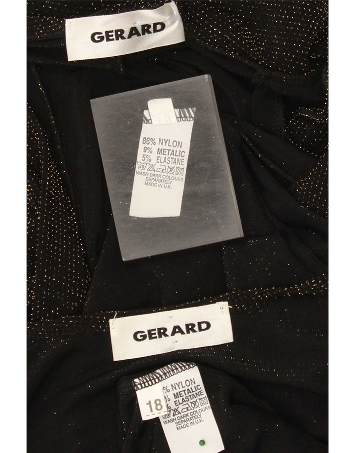 Vintage damski zestaw 2-częściowy UK 18 XL z czarnego nylonu