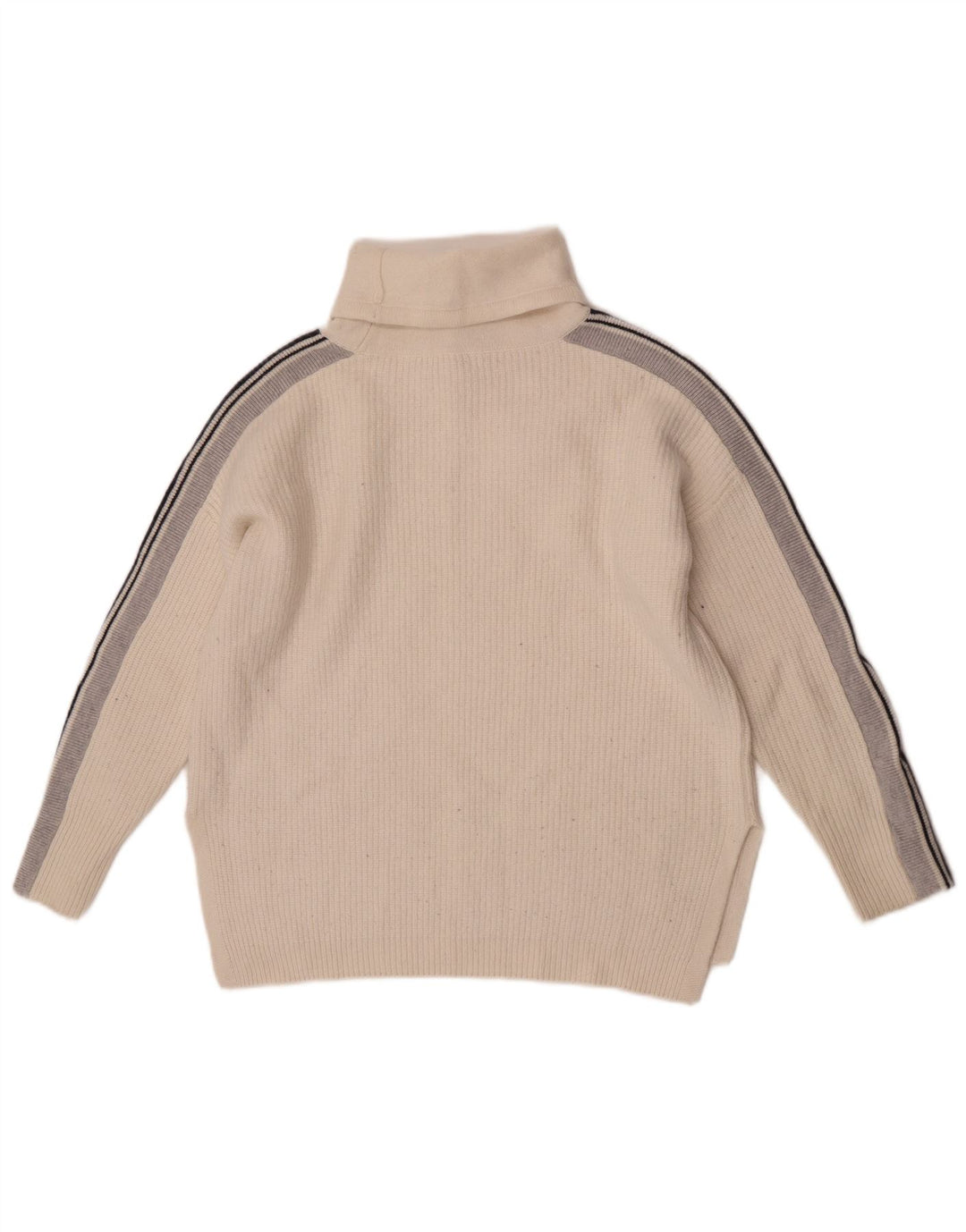 Damski sweter z golfem The White Company UK 14 Średni biały