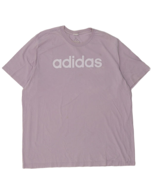 Adidas Męski T-shirt z grafiką Top XL Fioletowy