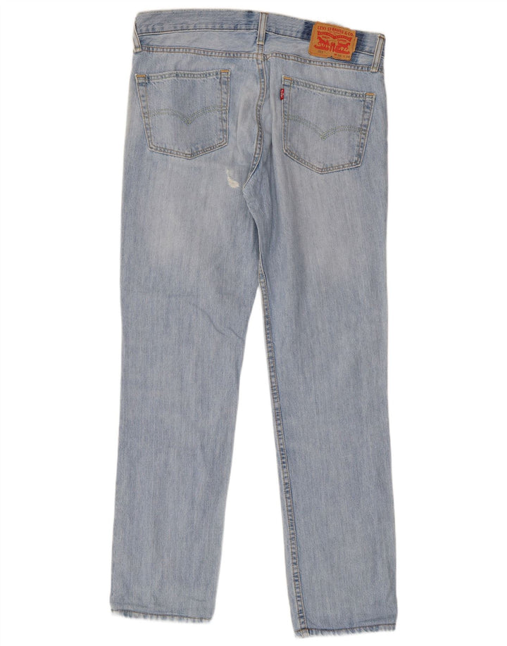 LEVI'S Mens 511 Slim Jeans W34 L34 Blue Cotton