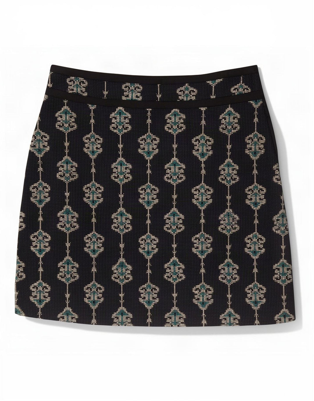 Damska mini spódniczka Zara XS W24 Granatowa, poliestrowa paisley