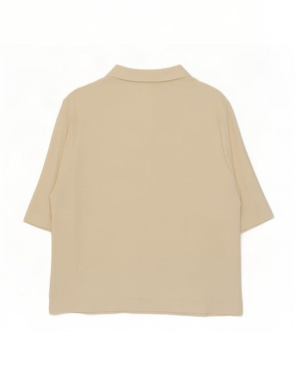 Damska koszulka polo Zara UK 18 XL beżowa