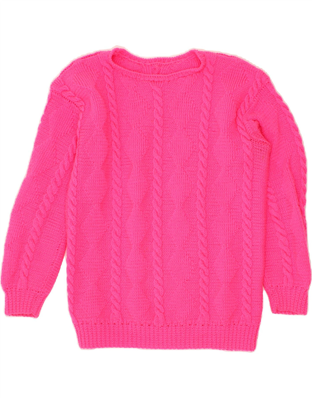 VINTAGE Womens Boat Neck Jumper Sweater UK 12 Medium Pink Vintage Vintage and Second-Hand Vintage from Messina Hembry 