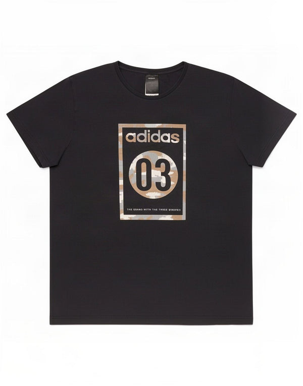 Adidas Męska koszulka graficzna Top XL Czarna bawełniana