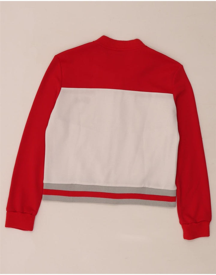Damska bluza dresowa Fila Crop Top Jacket UK 10 Mały czerwony poliester w blokach kolorów