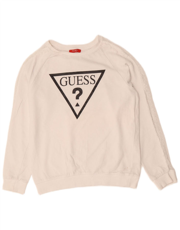 Damska bluza Guess Graphic Jumper UK 8 Small White Poliamid