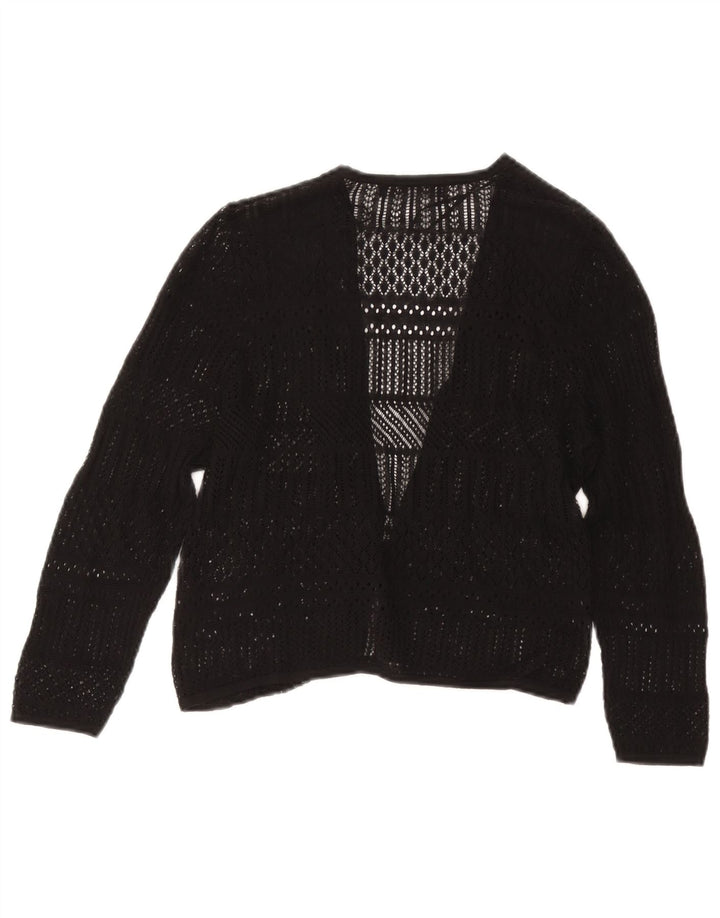 MARKS & SPENCER Damski sweter rozpinany UK 8, mały, czarny