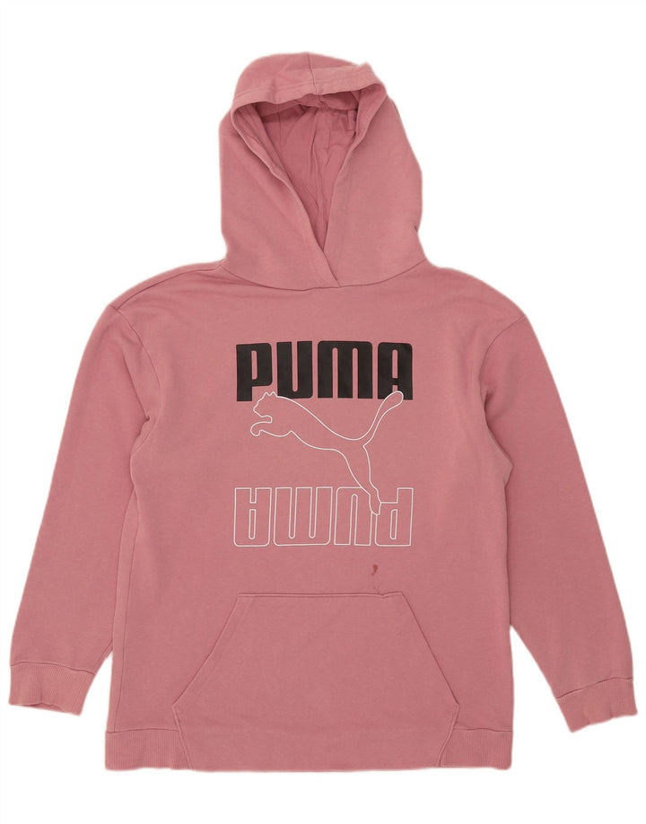 Męski sweter z kapturem Puma z grafiką, średni róż
