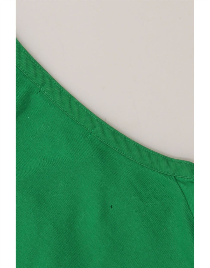 RALPH LAUREN Womens Blouse Top UK 14 Medium Green Cotton Vintage Ralph Lauren and Second-Hand Ralph Lauren from Messina Hembry 