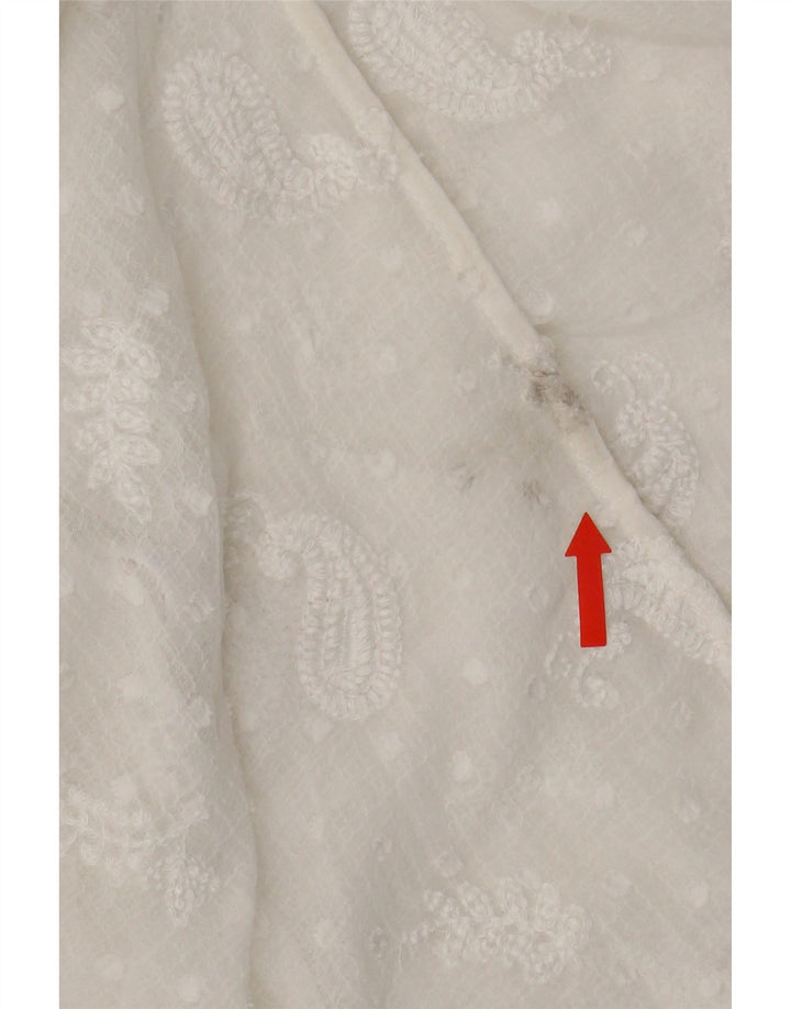 Damska prześwitująca sukienka maxi Zara UK 8 Small White Paisley Poliester