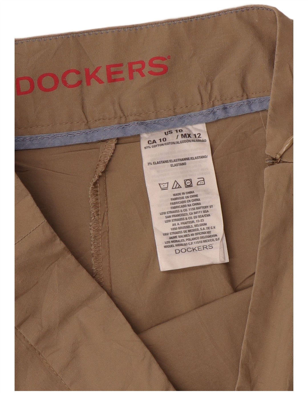 Skort damski Dockers US 10, duży, beżowy, bawełniany