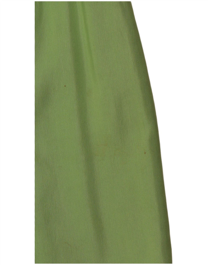 Damska spódnica ołówkowa VINTAGE IT 46 Large W30 Zielona bawełna w prążki