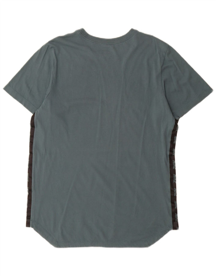 Męski T-shirt Nike z grafiką, duży, szary, z blokami kolorów