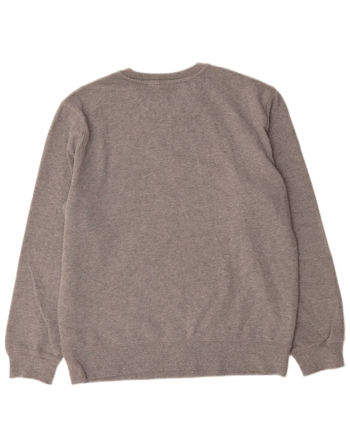 Męska bluza z grafiką Dkny, średnia szara bawełniana nakrapiana