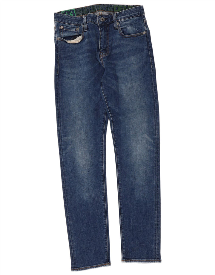 Damskie jeansy Superdry Slim W30 L32 Niebieskie, bawełniane