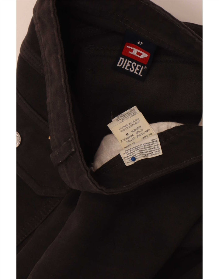 Aksamitne spodnie cargo Diesel Bootcut W27 L32 Szara bawełna