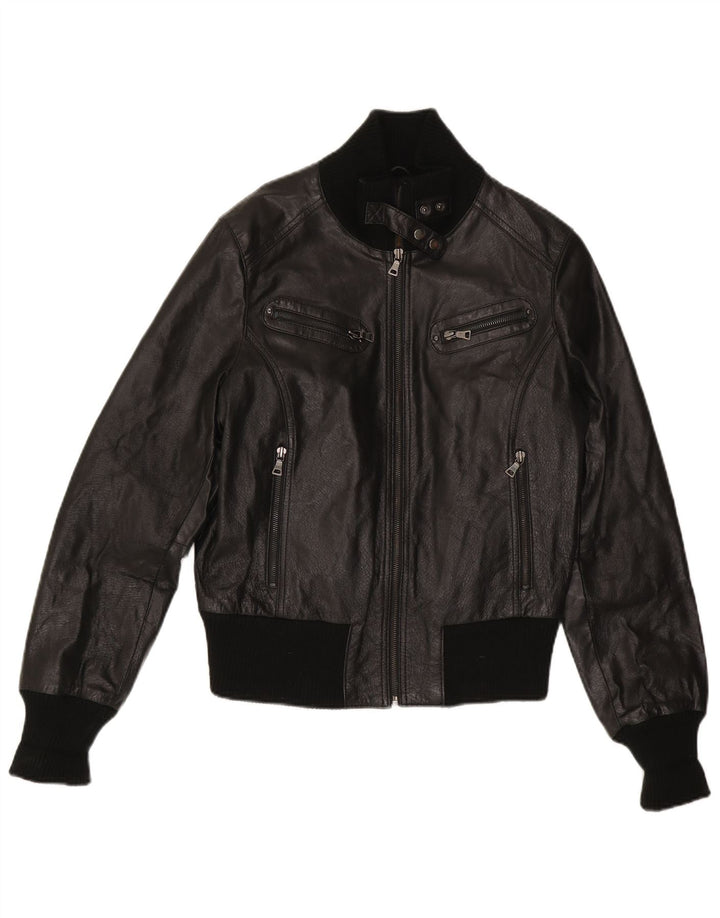 Conbipel damska kurtka skórzana Crop IT 48 XL czarna