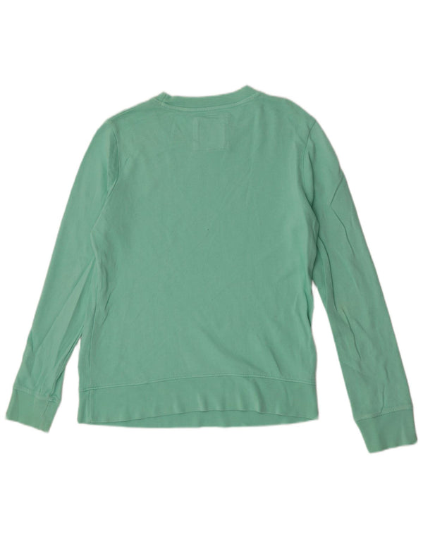 Crew Clothing Damski top oversize z długim rękawem, UK 8, mały, zielony, bawełniany