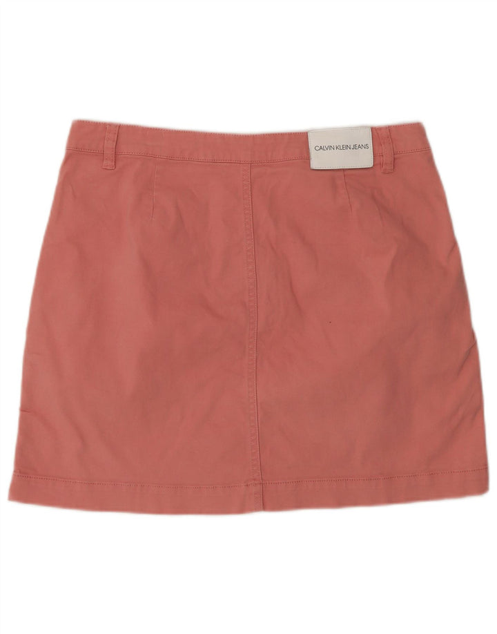 Damska spódnica mini Calvin Klein, duża, W32, różowa, bawełniana