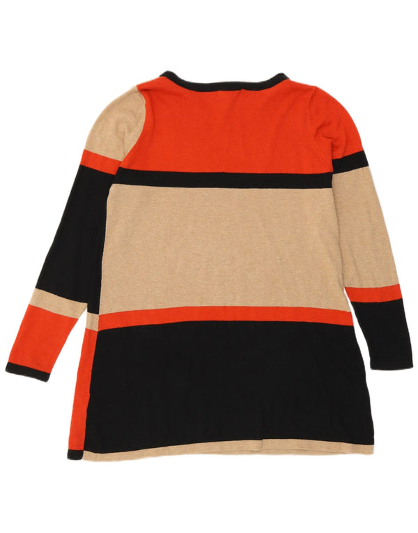 Marks & Spencer Womens Crew Neck Jumper Sweater UK 14 Medium Orange