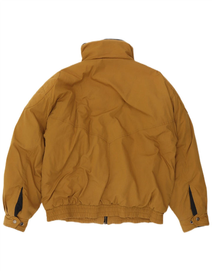 Vintage męska wyściełana kurtka bomber IT 48 średni brąz