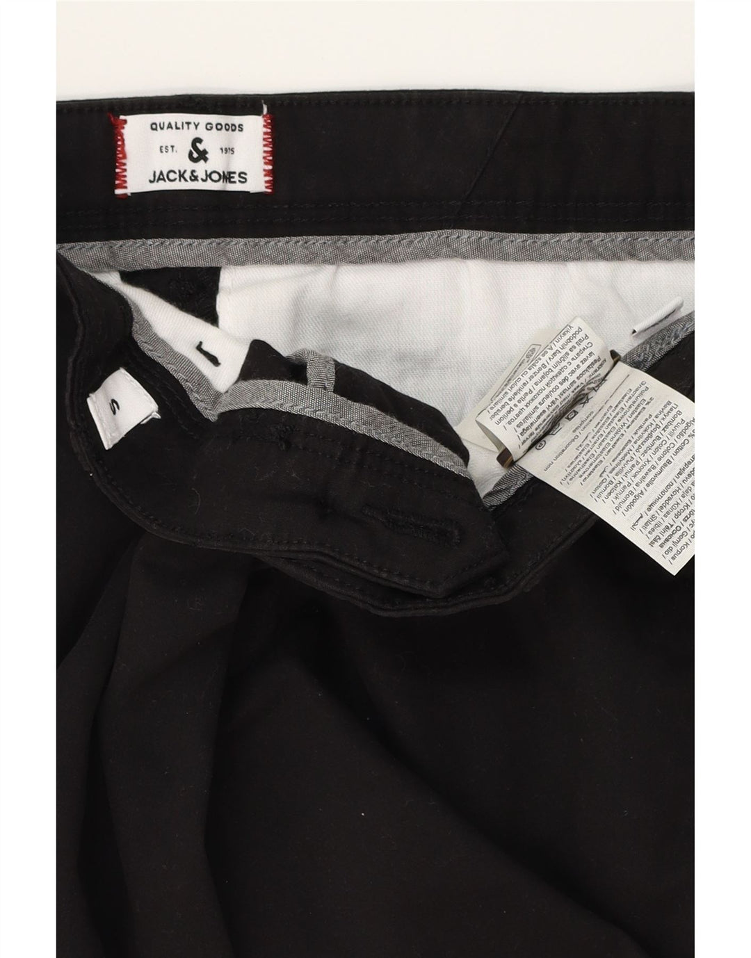 Męskie spodenki chino Jack & Jones, małe W29, czarne, bawełniane
