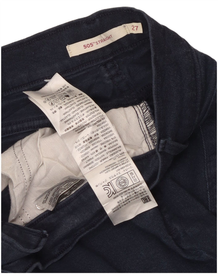Damskie dżinsy Levi's 505 Straight W27 L30 Granatowa bawełna
