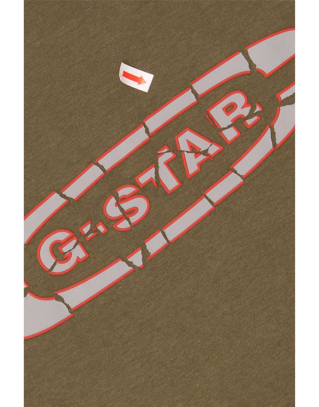 Męski T-shirt z grafiką G-Star, mały, bawełniany khaki