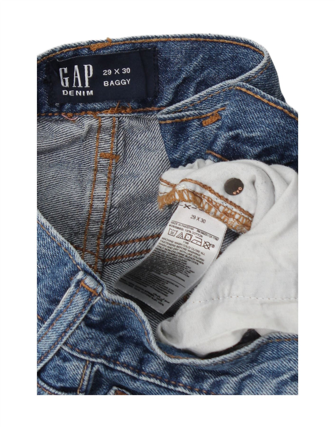 Damskie luźne jeansy Gap W29 L30 Granatowe, bawełniane