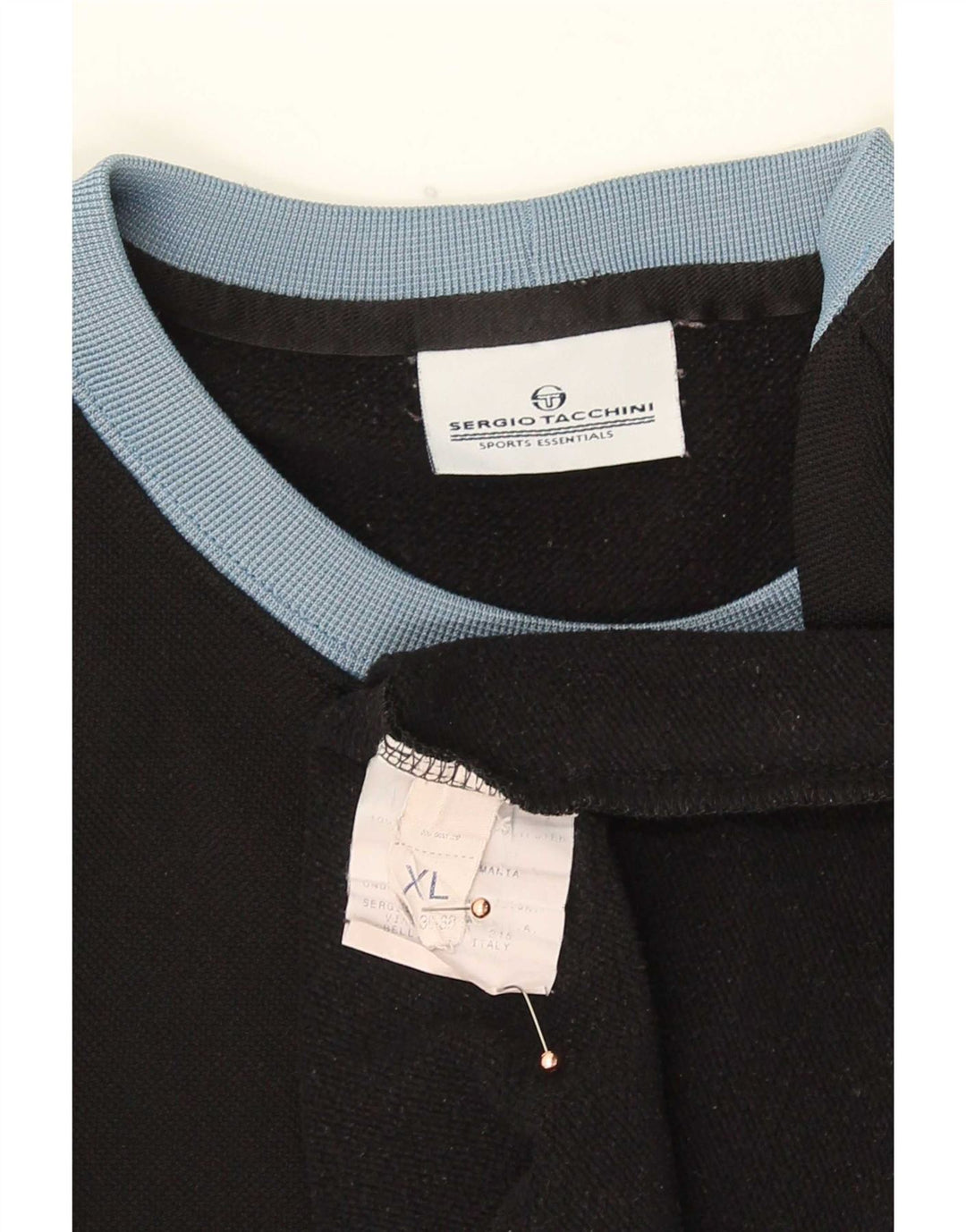 Męska bluza z grafiką Sergio Tacchini, sweter XL, kolor czarny