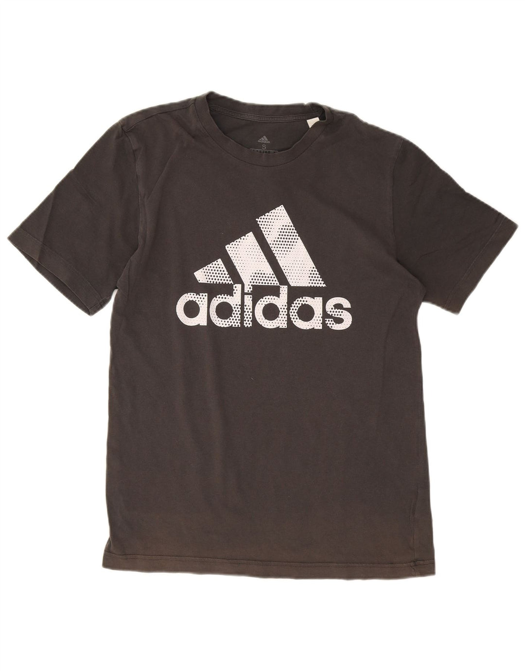 Męska koszulka z grafiką Adidas, mała, szara, bawełniana