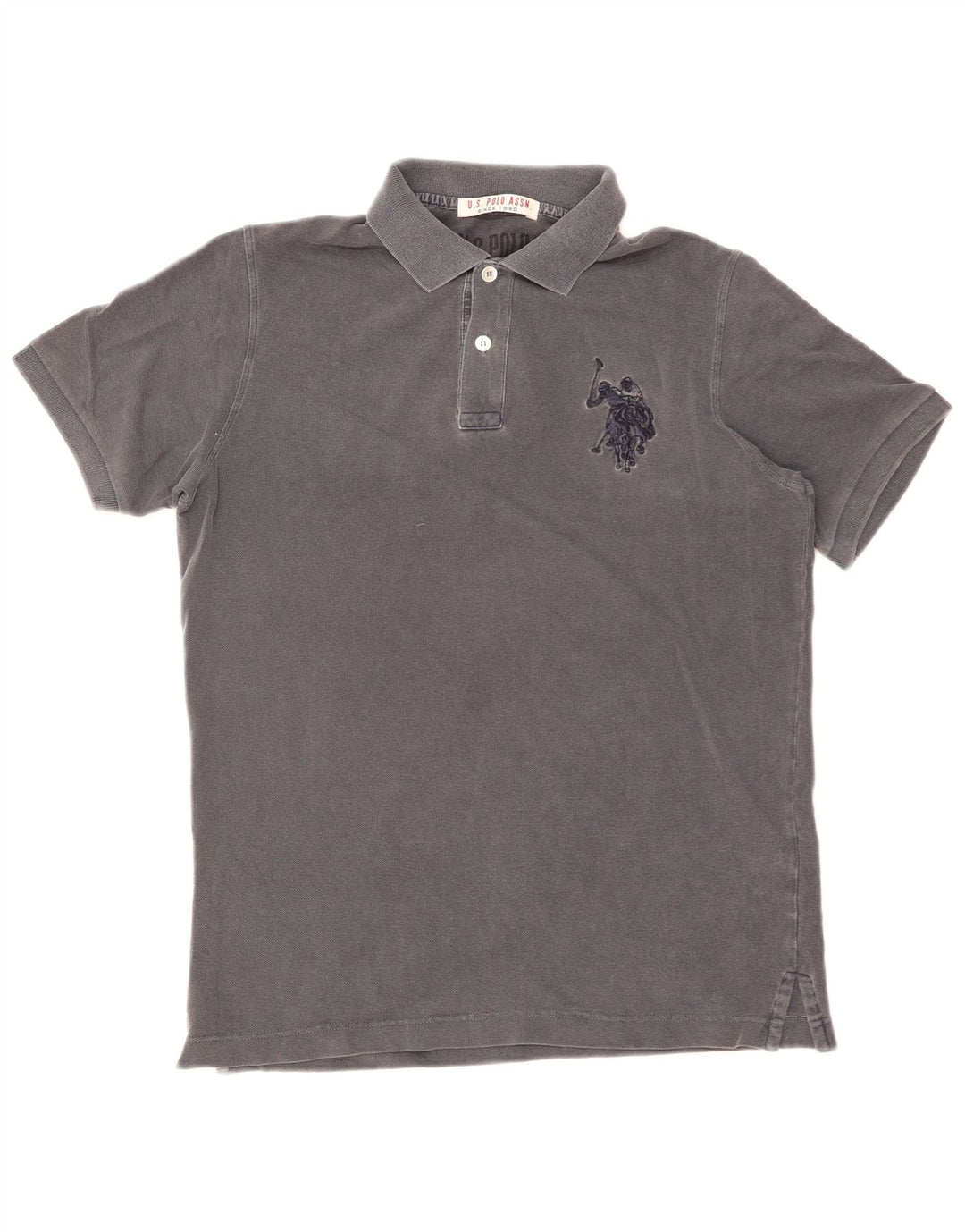 US Polo Assn. Męska koszulka polo Średnio szara bawełna